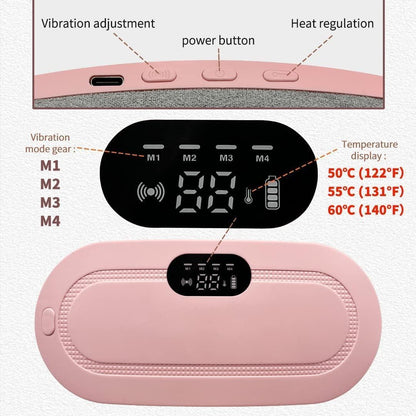 Portable Cordless Heating Pad - Menstrual Heating Pad For Stomach, Speed Temperature Adjustment And 4-Speed Massage Modes, Back And Belly Heating Pad For Women (Multi)