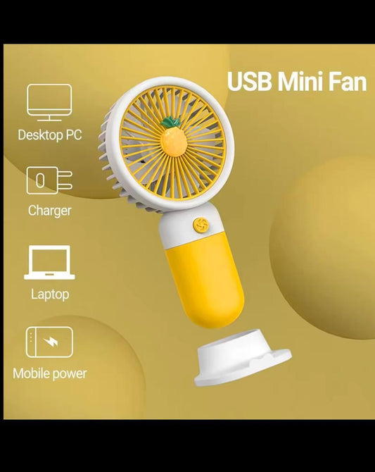 Portable Mini Hand Fan with USB Rechargeable Battery– Compact, Lightweight, and Powerful for Home, Office & Travel