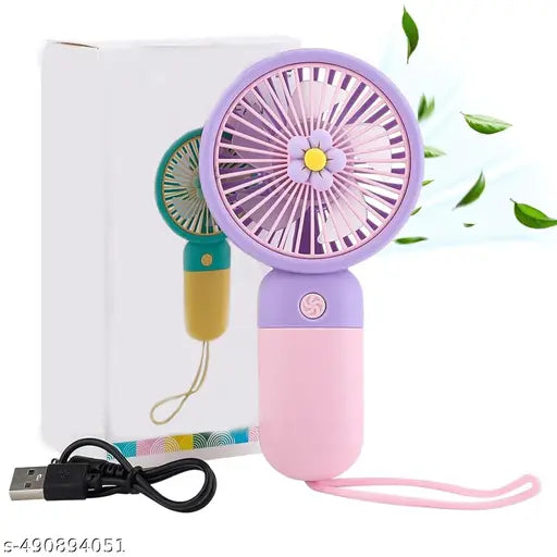 Portable Mini Hand Fan with USB Rechargeable Battery– Compact, Lightweight, and Powerful for Home, Office & Travel